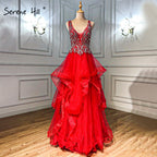 En oferta, sin devolución ni reembolso. Oferta: Vestido de noche dorado con escote en V, cuentas y diamantes. Vestido de noche sexy de corte A sin mangas. Diseño 2025 LA70149. 