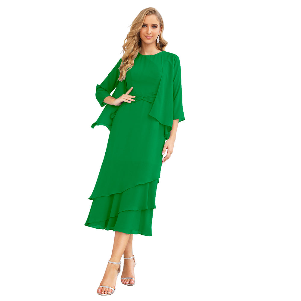 Sunnderly Chiffon Spring Mother of The Bride Dresses A-Line Plus Size for Women Formal Prom Gowns