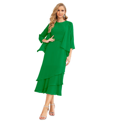Sunnderly Chiffon Spring Mother of The Bride Dresses A-Line Plus Size for Women Formal Prom Gowns