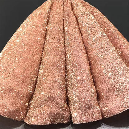 Grün O-Ausschnitt Sexy Luxus Knöchellangen Abendkleider 2025 Ärmellose Pailletten Sparkle Abendkleid HA2063 