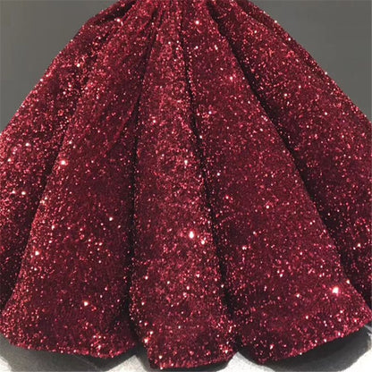 Grün O-Ausschnitt Sexy Luxus Knöchellangen Abendkleider 2025 Ärmellose Pailletten Sparkle Abendkleid HA2063 