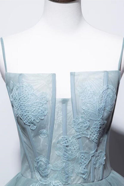 Lace Long Prom Dresses, Green Lace Long Formal Evening Dresses