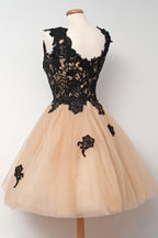 Tüll Ballkleid Ärmellos Kurze Ballkleider 