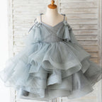 Ballkleid/Princess-Linie Tüll Knielang Geburtstagskleid für Blumenmädchen 