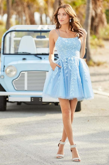 Homecoming Dresses for Teens Tulle Junior Prom Dress with Pockets SYH49