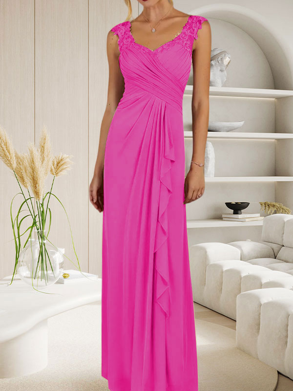 Champagnerfarbenes A-Linien-Kleid mit herzförmigem Ausschnitt und plissiertem Netzstoff