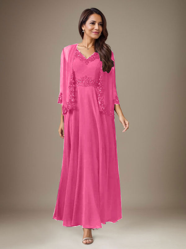 Vestido de gasa con lentejuelas en color ciruela