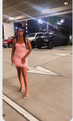 Rosa Ärmelloses Spaghettiträger Bodycon Kleid,Sexy Rosa Homecoming Kleid Y835