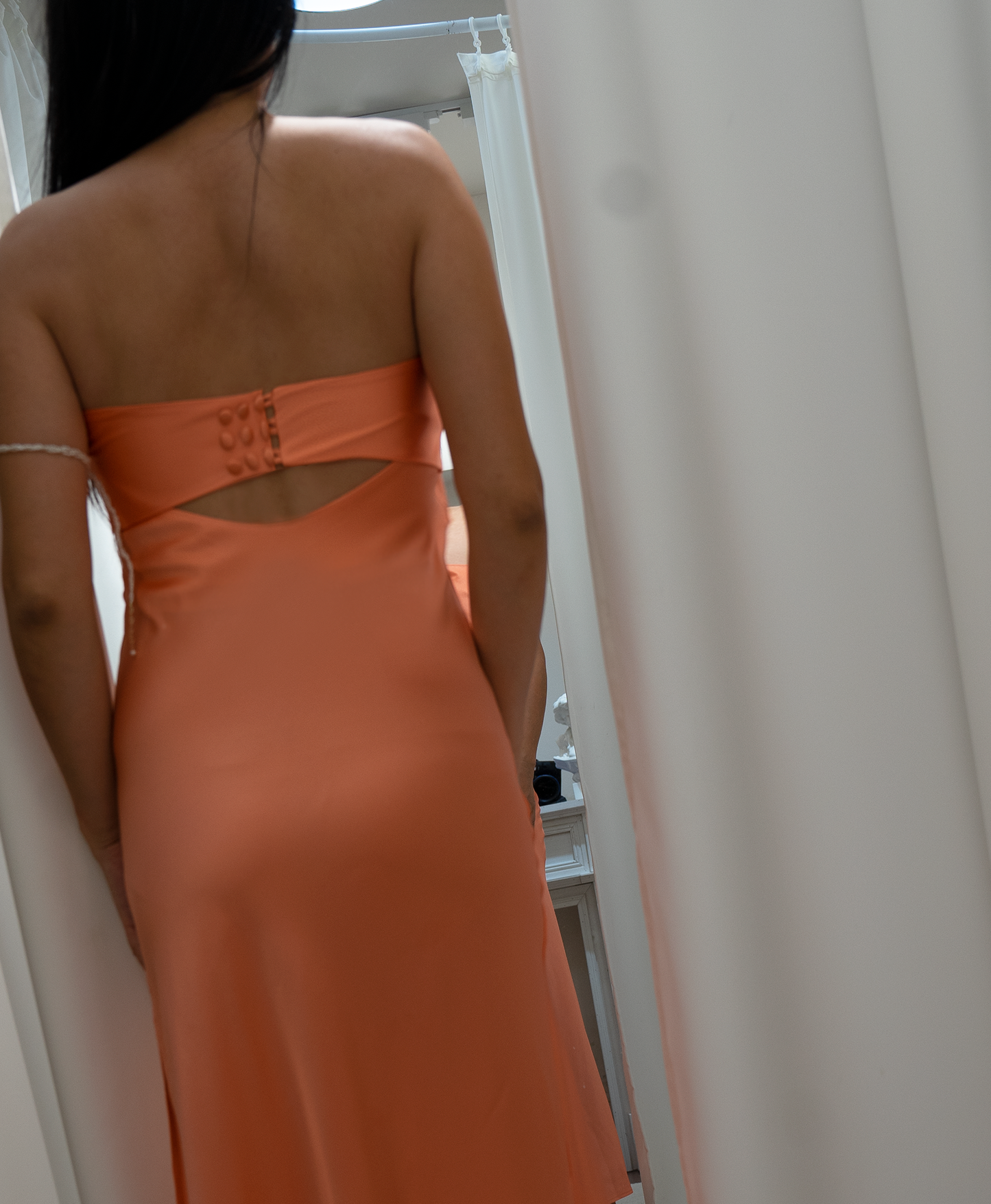 100% Mulberry Silk Laleh Strapless Gown