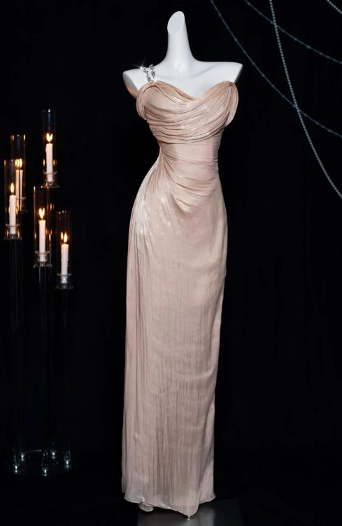 Hübsches Rosa One-Shoulder Etuikleid Abendkleid Y8199