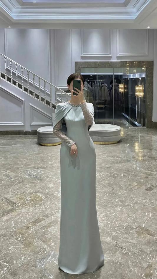 Elegante vestido de fiesta largo con corte tubo/columna, vestido de noche encantador Y273