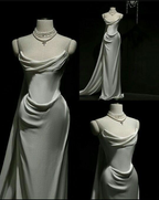 Vestido de novia de satén blanco, elegante, sin tirantes, estilo sirena, vestido de fiesta Y7833
