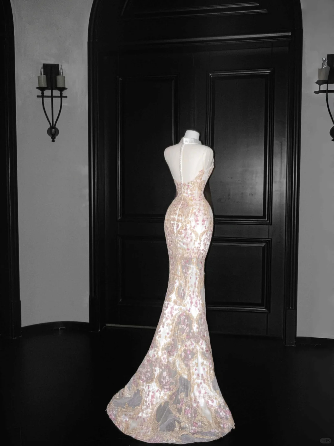 Vestido de fiesta de sirena con apliques de tul y lentejuelas, elegante, con abertura, vestido de noche formal Y8661