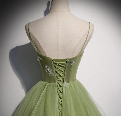 Girls Formal Evening Dress Women's Prom Dresses Party Graduation Gowns Long Green Party Dresses Y4379