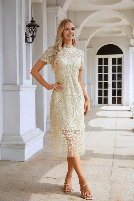 Damen stickerei kurzarm Chinesischen stil kurze abendkleid party hochzeit einkaufen abendkleid SY28105 