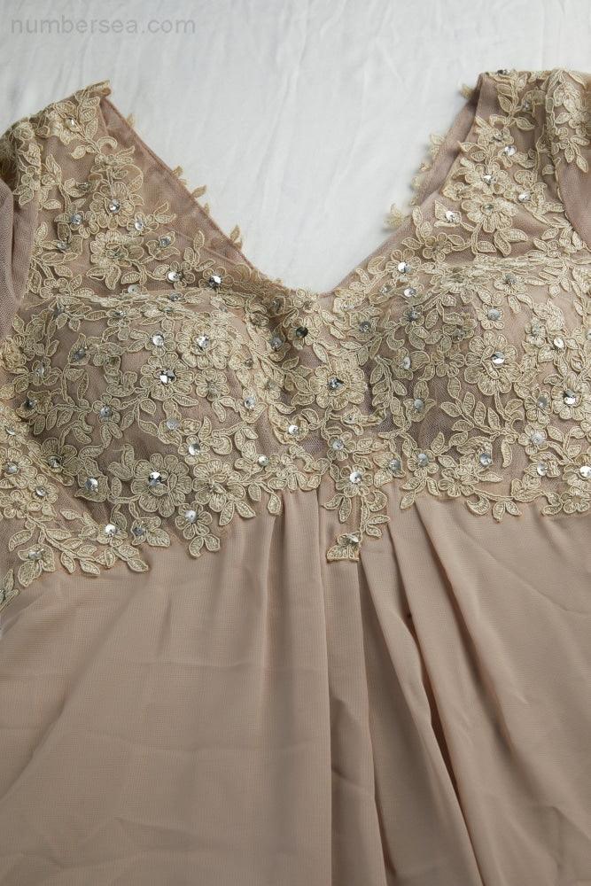 Vestido de gasa con escote en V y media manga para madre de la novia, para boda o fiesta, SY28108 
