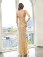 Boutique Abendkleider Luxus Partykleid Träger Meerjungfrau sexy elegantes Ballkleid 