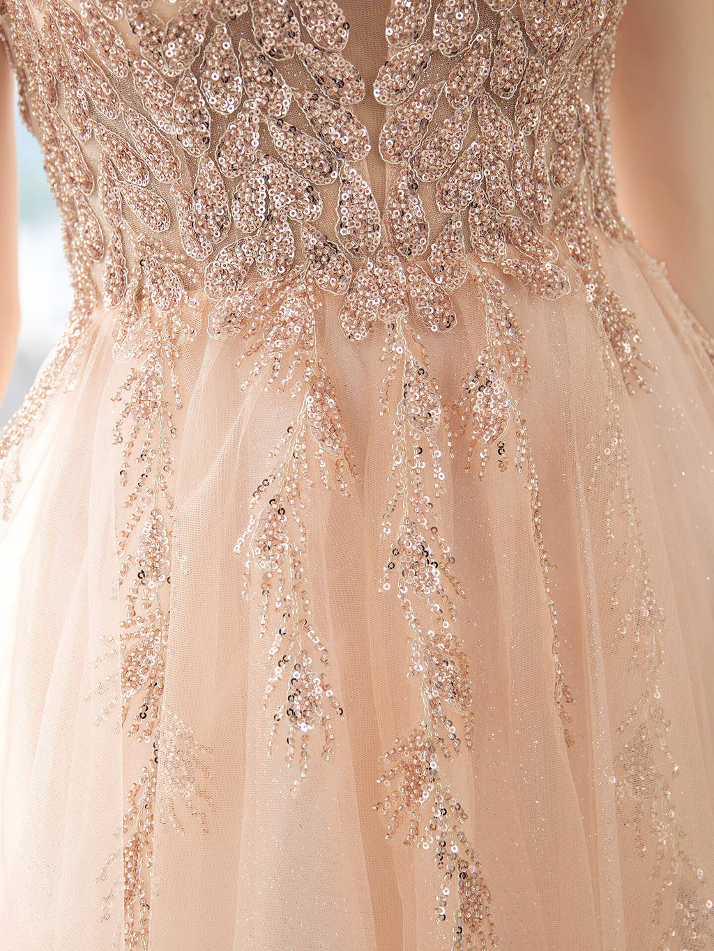 Vestido de fiesta de graduación con corte A y brillantes de hada, tirantes finos, sin mangas, largo hasta el suelo, de tul con pliegues y lentejuelas 