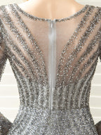 Mermaid / Trumpet Luxurious Sexy Formal Evening Dresses Prom Dresses Long Sleeves Bridesmaid Dresses