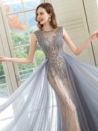 Mermaid / Trumpet Luxurious Glittering Fairy Sexy Formal Evening Dresses Prom Dresses Sleeveless