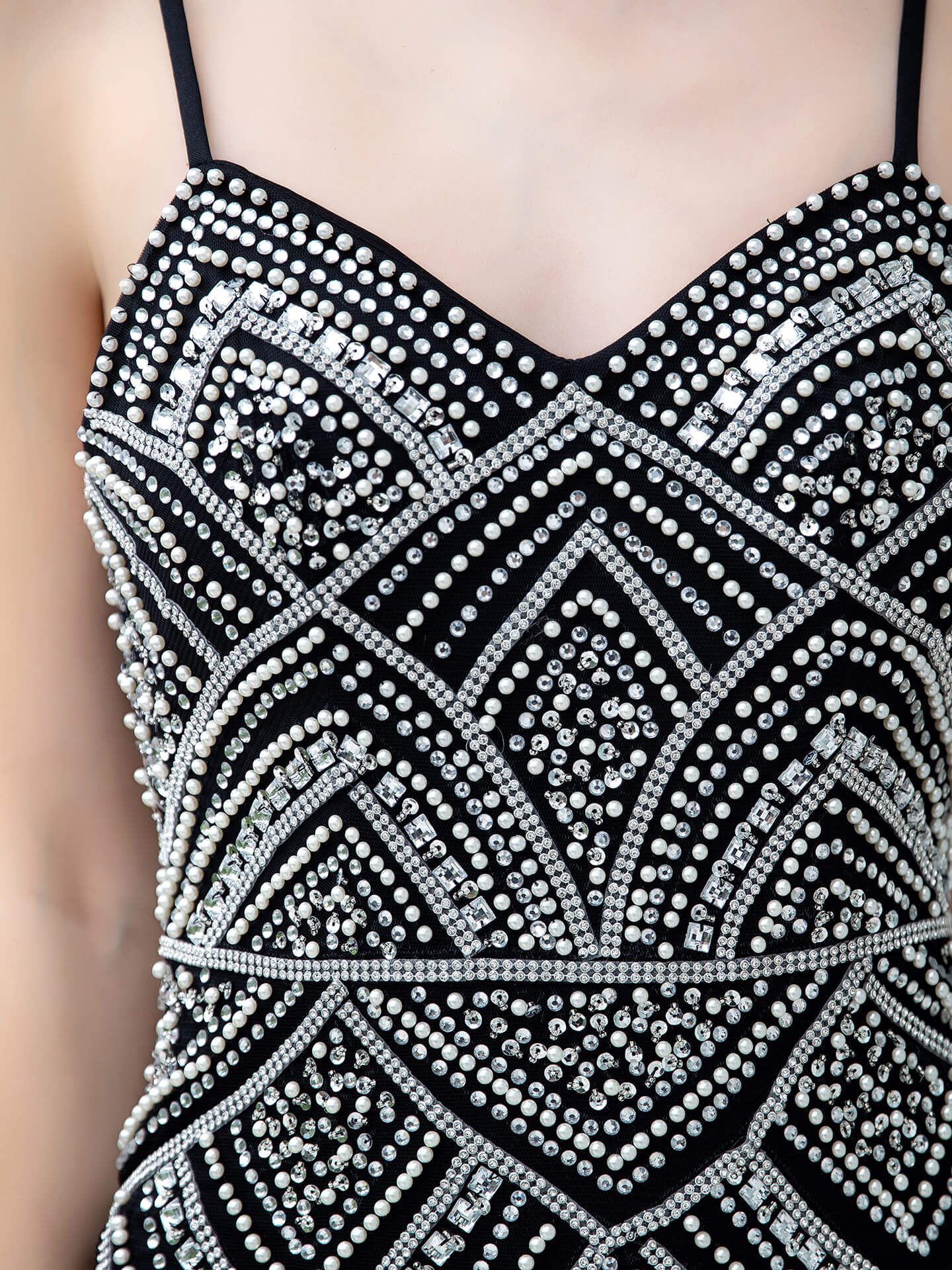 Mermaid / Trumpet Beaded Luxurious Sexy Formal Evening Dresses Spaghetti Strap Sleeveless Floor Length Prom Dresses