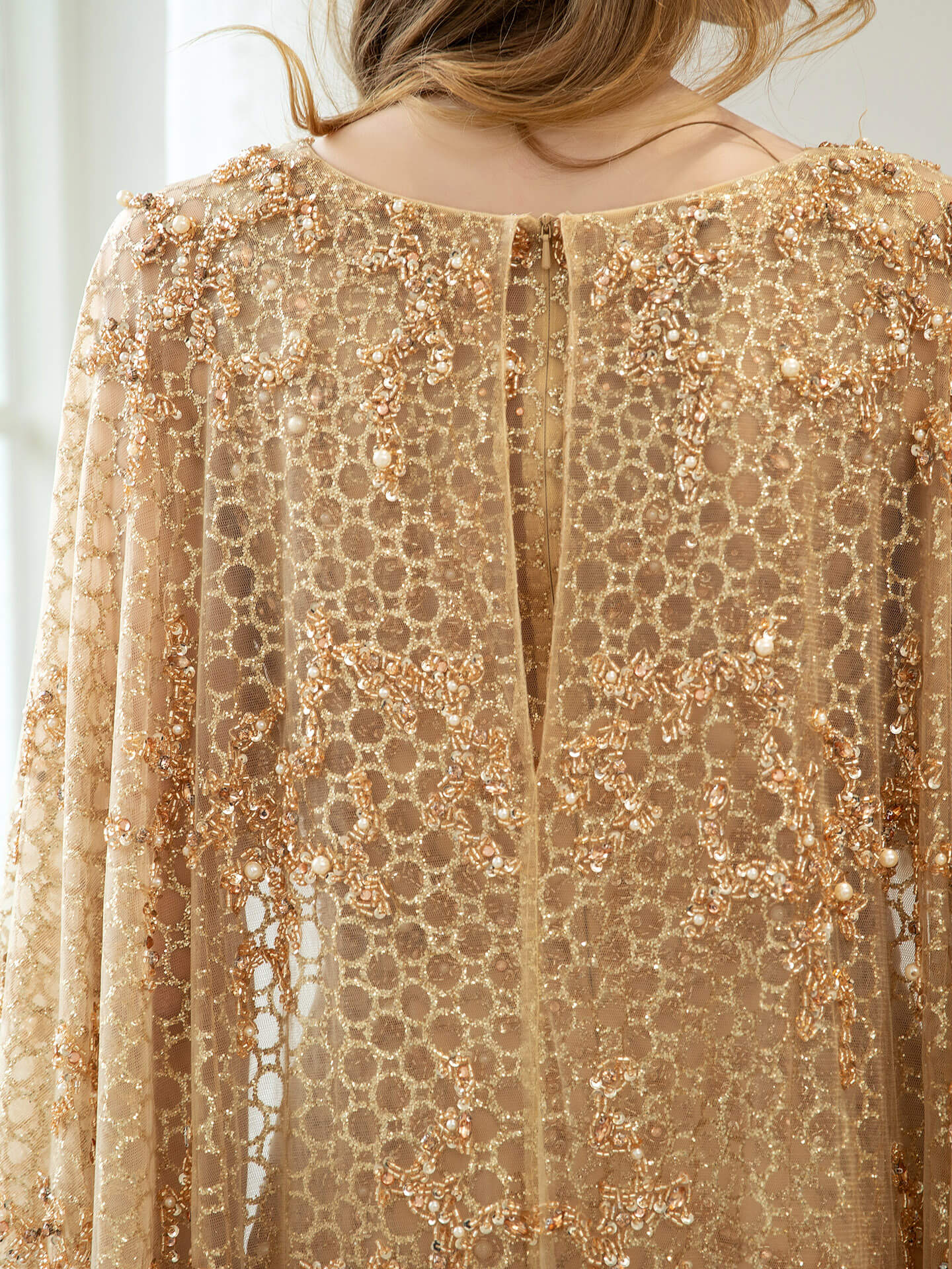 Mermaid / Trumpet Beaded Luxurious Fashion Formal Evening Dresses Long Sleeve Floor Length Prom Dresses