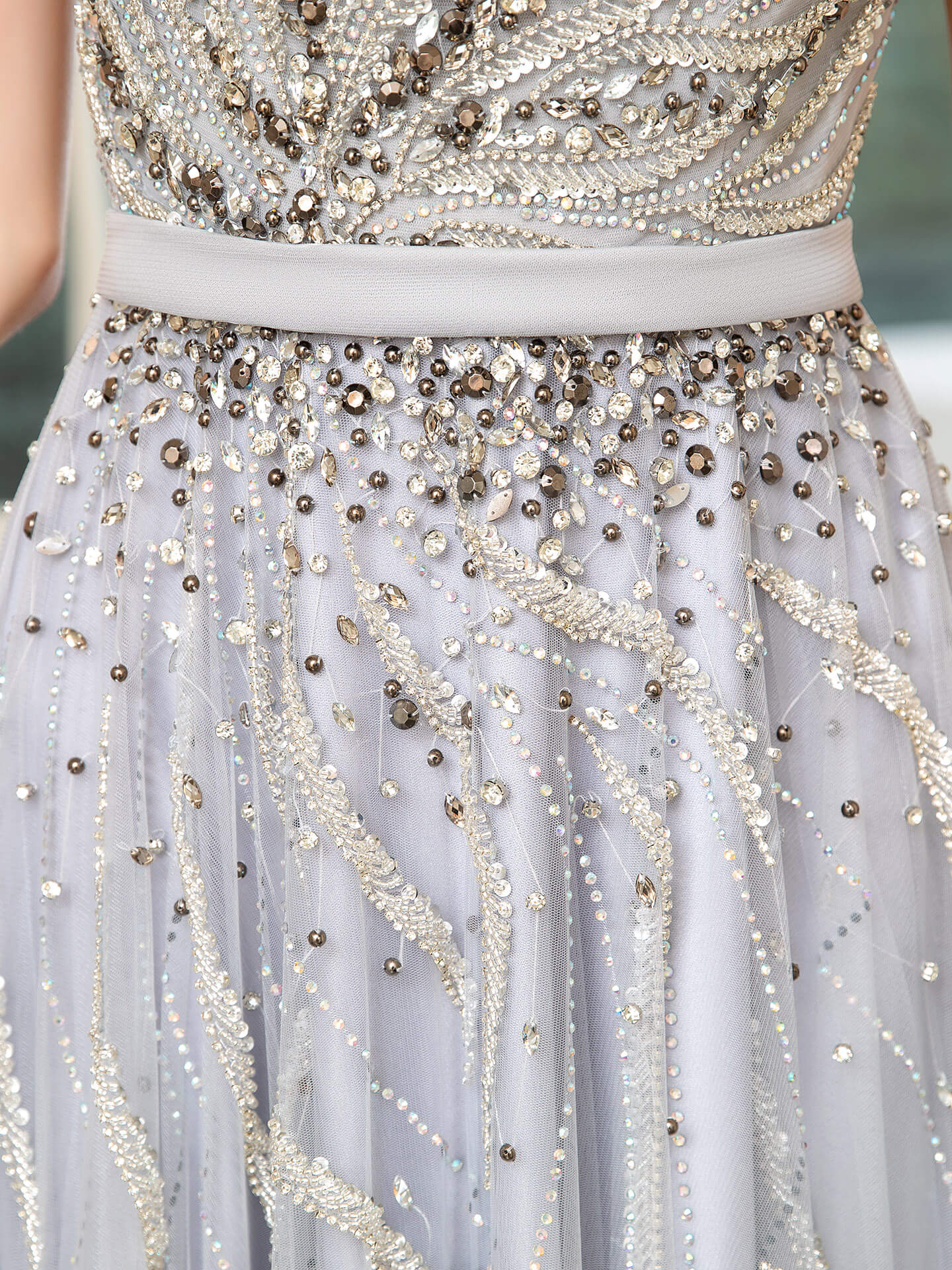 Vestidos de noche formales, lujosos, sexys, con cuentas y corte A, sin mangas, hasta el suelo, para fiesta de graduación 