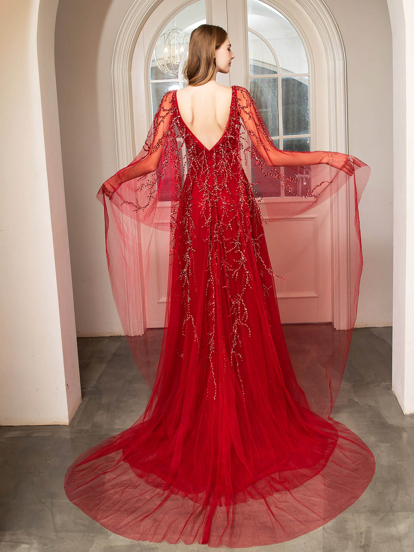 A-line Beaded Luxurious Fashion Formal Evening Dresses Sleeveless Floor Length Prom Dresses
