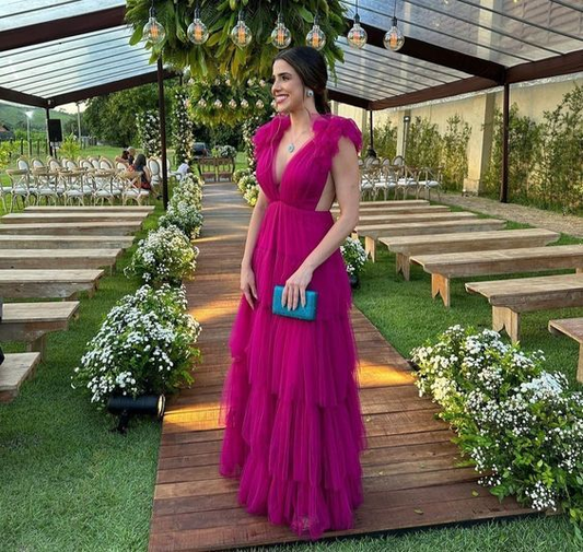 Atemberaubende Abendkleider lange Tüll elegante Ballkleid für Frauen Y5052