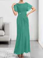 Vestido de gasa con encaje, corte A, ilusión, largo hasta la rodilla, para madre de la novia, con lentejuelas y abalorios