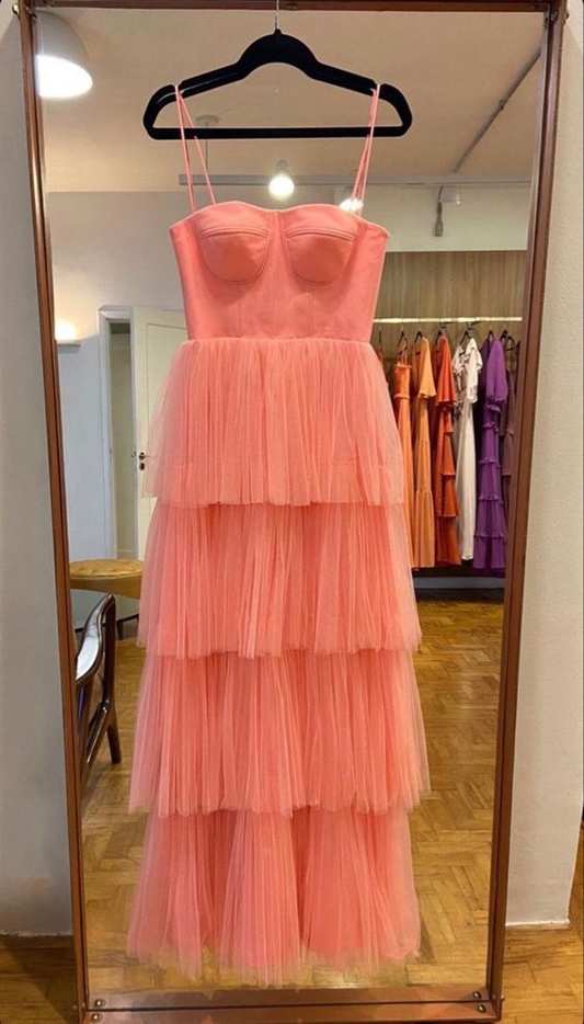New Arrival Tiered Tulle Prom Dress Long Evening Dress Y4955