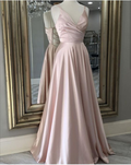 Ballkleid mit V-Ausschnitt, langes Abendkleid mit Bindeband am Rücken, Y7014