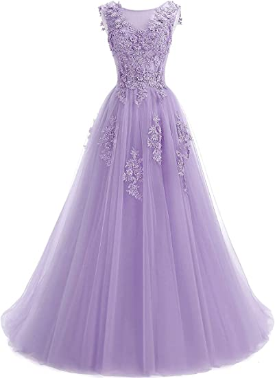 Lange Abendkleider für Frauen Abendkleid Brautjungfernkleid Spitzenapplikationen Abschlusskleider Y1848