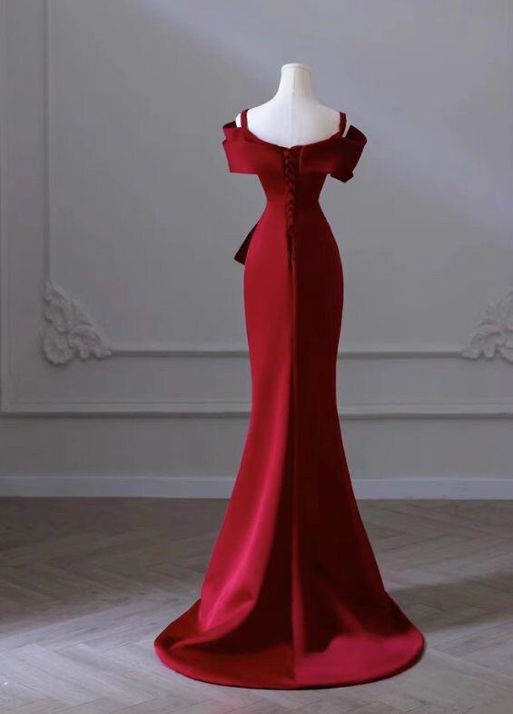 Elegante vestido de noche rojo, vestido de mujer, vestido elegante de alta gama Y6959