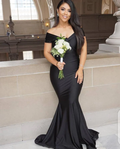 Schwarzes Hochzeitskleid/Schwarzes Maxikleid/Schwarzes Kleid/Abschlussballkleid/Abendkleid Y1725