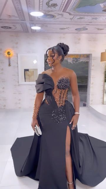 Vestido de fiesta africano elegante de sirena, vestido de noche Y6677