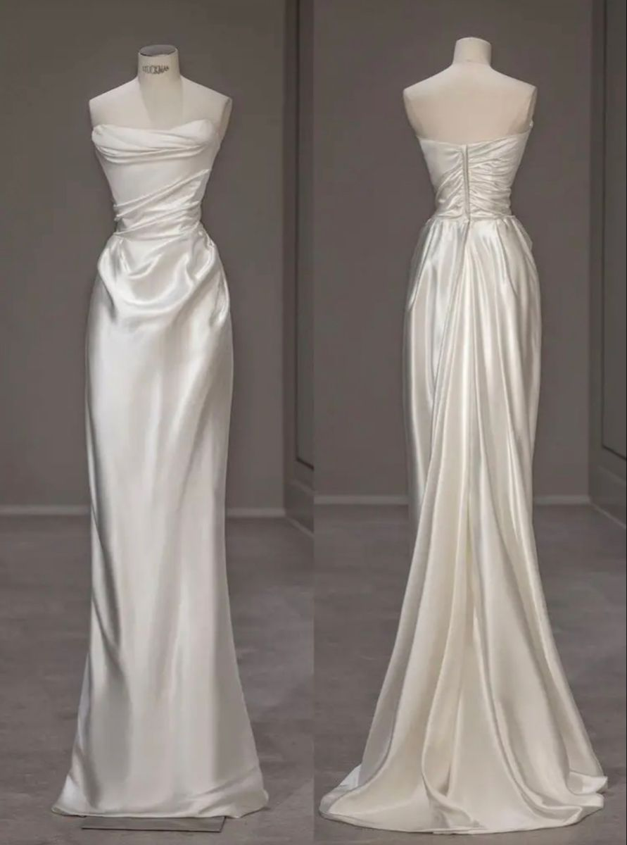 Brautkleid Boho Ärmellos Meerjungfrau Strand Prinzessin Partykleid Y4610