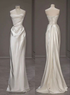Brautkleid Boho Ärmellos Meerjungfrau Strand Prinzessin Partykleid Y4610