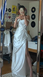Atemberaubendes schulterfreies weißes Hochzeitskleid, weißes Brautkleid Y5355