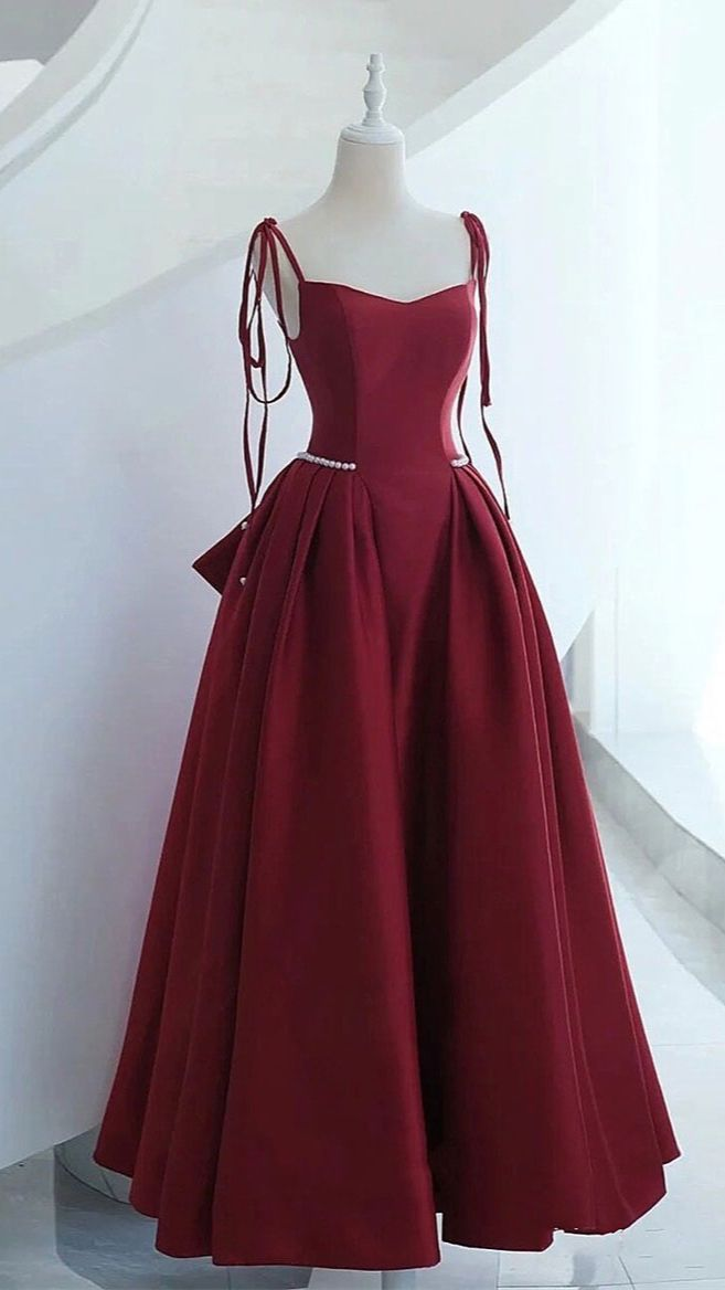 Ärmelloses Abendkleid aus Satin mit A-Linie, Spaghettiträgern, quadratischem Kragen, bodenlang, rückenfrei, formelle Party- und Abschlussballkleider Y4989