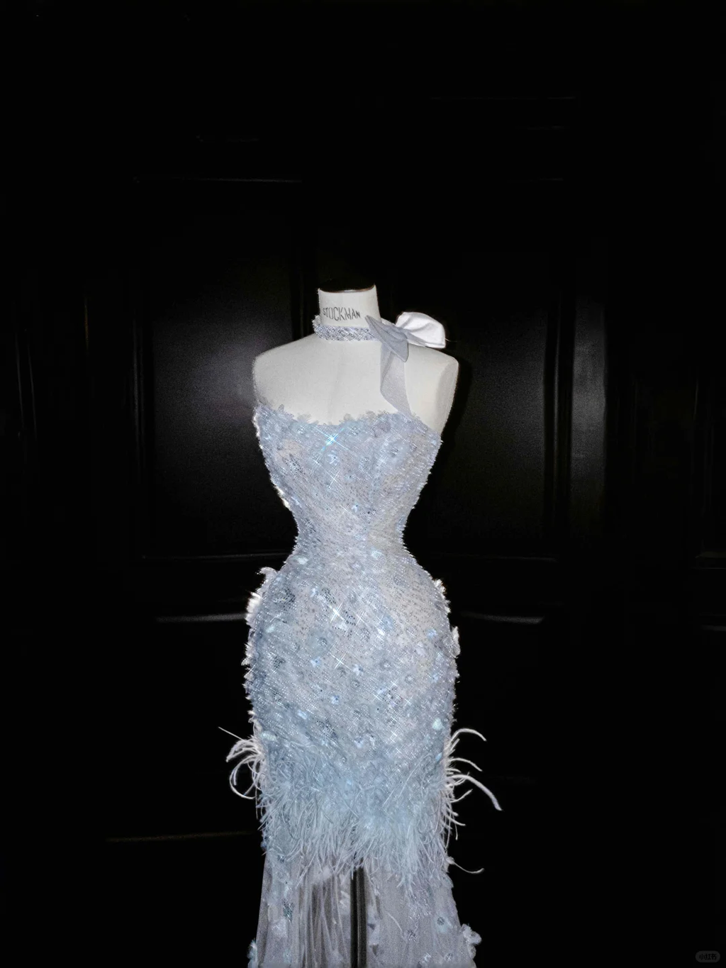 Vestido largo de fiesta de tul azul sueño con apliques de cuentas, vestido de noche de corte sirena con abertura, vestido de novia Y8668