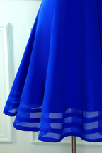 Vestido corto azul rey para fiesta de bienvenida, vestido de graduación de octavo grado Y672