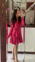 Elegante vestido de fiesta de manga larga con corte en A, elegante vestido de bienvenida Y5678
