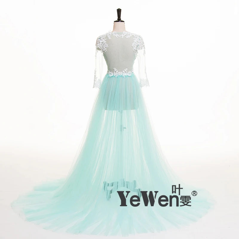 Spitzen-Umstandskleid für Fotoshootings, lange Schwangerschafts-Shooting-Kleider, elegantes Maxikleid, Babyparty 