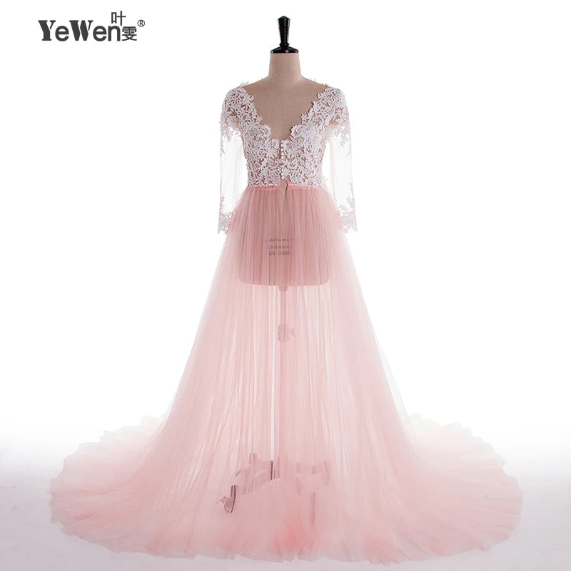 Spitzen-Umstandskleid für Fotoshootings, lange Schwangerschafts-Shooting-Kleider, elegantes Maxikleid, Babyparty 