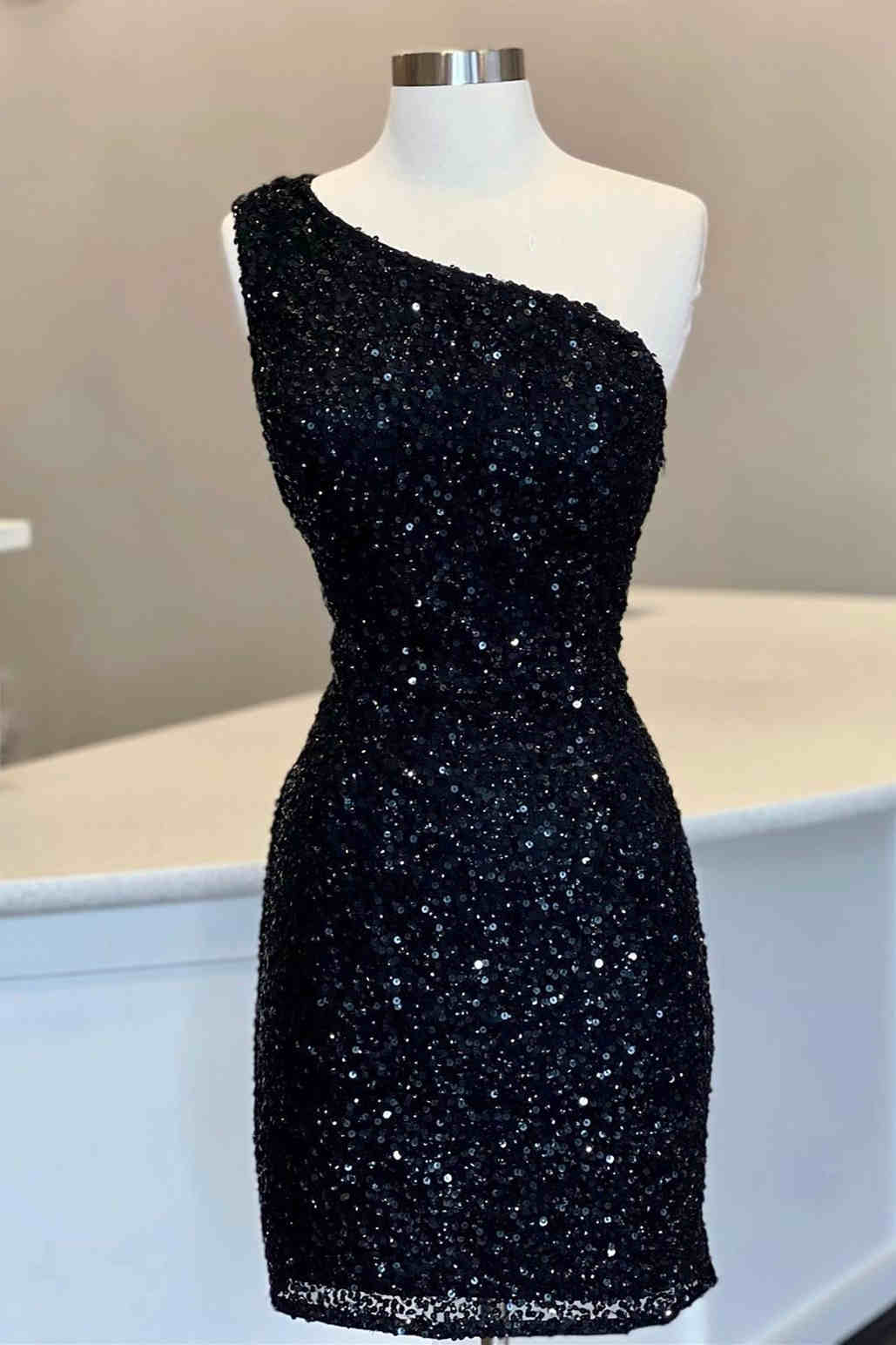 Rotes kurzes Homecoming-Kleid mit einer Schulter SYH23