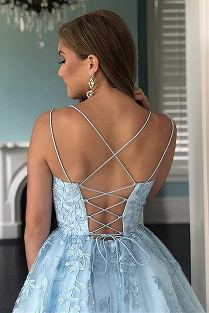 Princess Tulle Applique Halter Sleeveless Mini Dresses SYH30