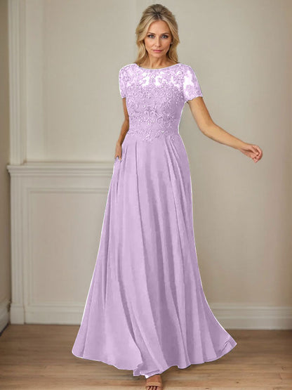 Dunkelmarineblaues A-Linien-Chiffonkleid mit U-Boot-Ausschnitt und Pailletten 
