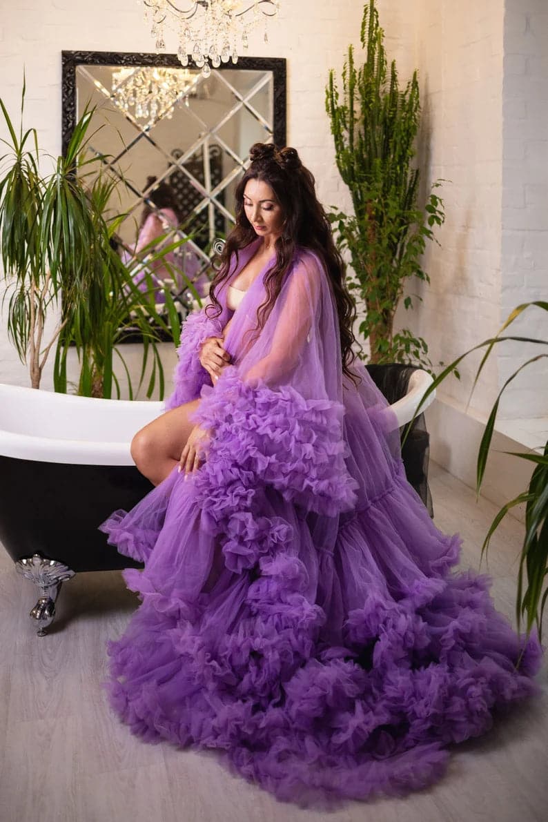 Lavendel Umstandskleid für Fotoshooting SY017 