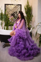Lavendel Umstandskleid für Fotoshooting SY017 